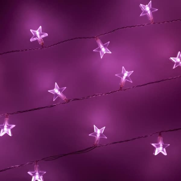30 rosa LED-stjärnor Fairy Lights