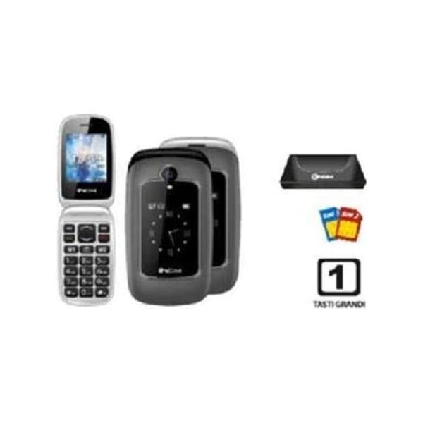 ngm Facile Loop 2.4" stora knappar Bluetooth Dual sim Grå Silver Italien Senior Telefon