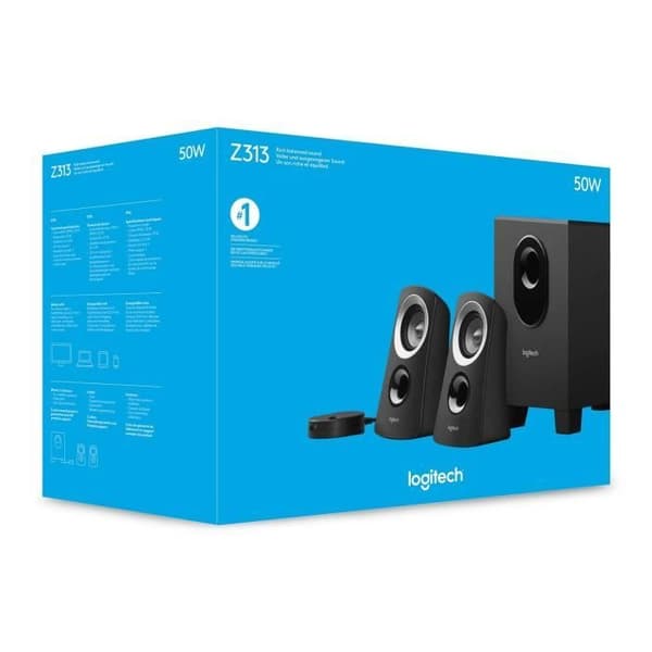 PC-högtalare - Trådad - Logitech - Z313 - Högtalarsystem - Svart
