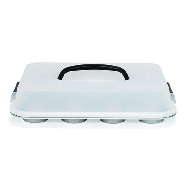 Muffinsform - Patisse - 35 cm - Stål - 12 fack - Lock ingår