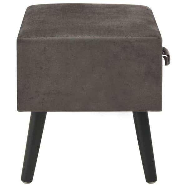 Sängbord - vidaXL - Grå - 40x35x40 cm - Sammet