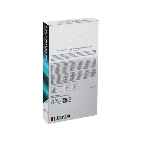 Kingston Disk Duro Dual USB-A/C 512GB SSD 1050MB/s Kompakt Plug&Play