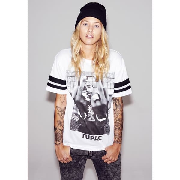 Mister Tee 2pac Stripe dam t-shirt
