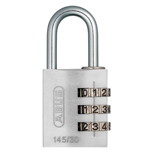 Kombinationslås - ABUS - ABUS 145/30 - Omprogrammerbar 3-siffrig kombination - Nyckellös - Aluminiumkropp