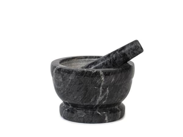 Mortel - Hem - 9716218 - Svart marmor - Diameter 18 cm - Manuell