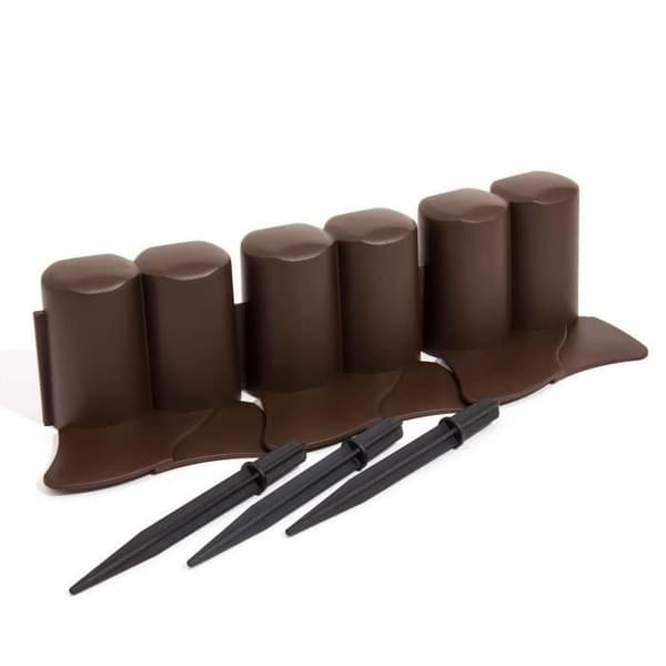 Trädgårdspalisad - Prosperplast - IPAL6 - Brun - 302 cm - PVC