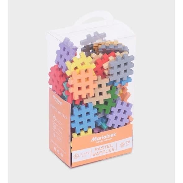KLOCKOR - WAFFLE MINI PASTELL - 70 element - Multicolor pastell - Mini kollektion