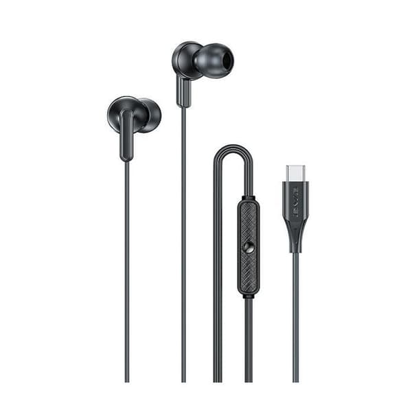 Svart USB-C stereo headset AWEI PC-25T