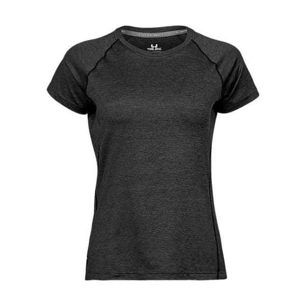 Damtröja Tee Jays Cooldry - svart melange