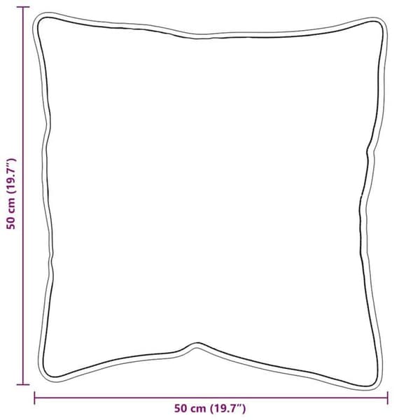 Rektangulär kudde i polyester - vidaXL - 50x50 cm - Vit - Endast för inomhusbruk - Minimalistisk design - Bekväm