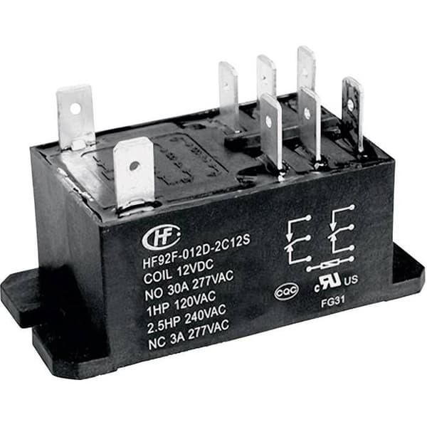 Hongfa elpanel - HF92F-024D-2A21S - Plug-in relä 24 V/DC 30 A 2 NO (T) 1 st(s)