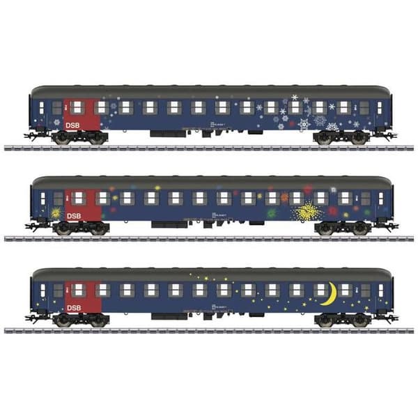 Märklin 42698 SET av passagerarvagnar BCM H0, 2:a klass från DSB