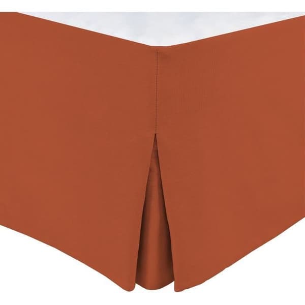 Cache sommier - HOME LINGE PASSION - 140 x 190 cm + 30 cm - Terrakotta