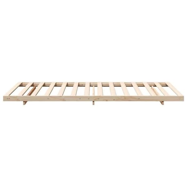 vidaXL Sängram Brun 80 x 220 cm Massivt trä 873121