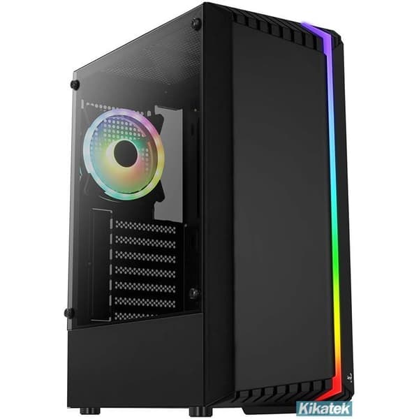 Gamingchassi ATX - Aerocool - BIONICV2 - RGB - Härdat Glas - Fläkt 120 mm