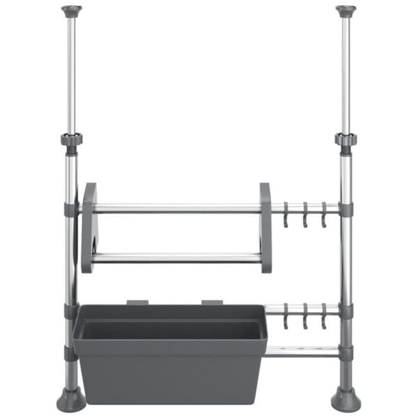 Diskställare - VIDAXL - Justerbar - Aluminium - Silver - Samtida design