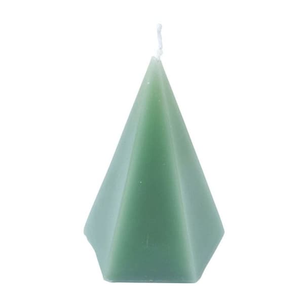 Bougie Dekor Pyramide "Arty" 12cm Grön Céladon