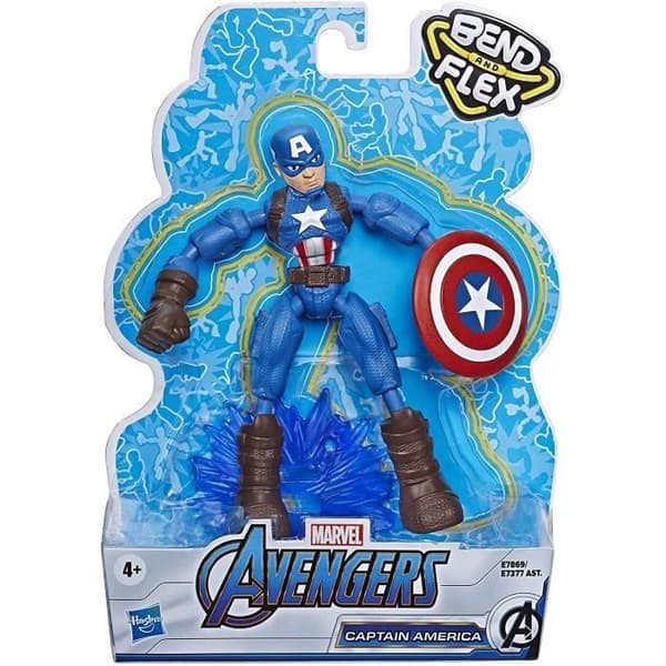 Actionfigur - MARVEL - Captain America - Bend and Flex - Tillbehör ingår