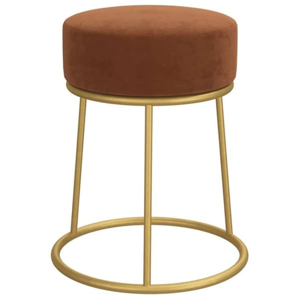 Rund Pall Marron Sammet