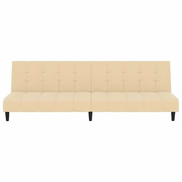 vidaXL 2-sits soffa med sängfunktion i krämfärgad sammet 375772