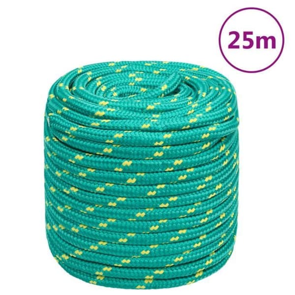 vidaXL Båtrep Grön 16 mm 25 m Polypropylen 152731