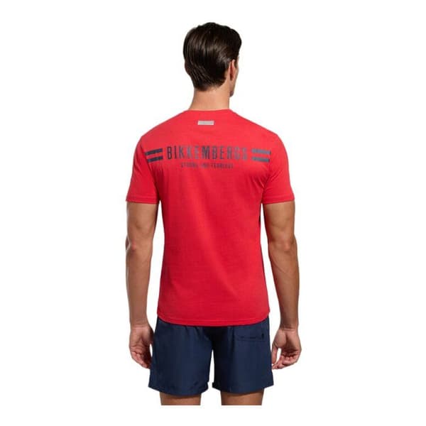 T-shirt 100% bomull tryck bak - Bikkembergs.