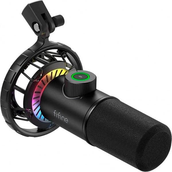 FIFINE K658 USB RGB Dynamisk Mikrofon - Svart