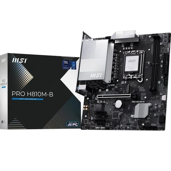 Moderkort Micro ATX - MSI - Pro H810M-B - DDR5 - PCIe 5.0 - M.2 Gen4