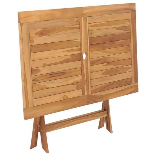 vidaXL Fällbart trädgårdsbord 120x70x75 cm Massivt teak