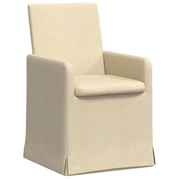 Vidaxl matstolar 2 st Creme 57 x 67 x 95 cm tyg