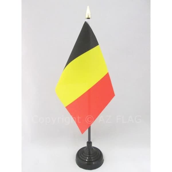 AZ FLAG Bordflagga Belgien 15x10 cm Polyester 100D Plastbas