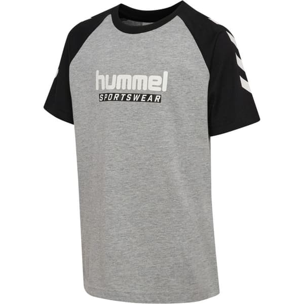 T-shirt med Hummel-logotyp för barn - grå melange