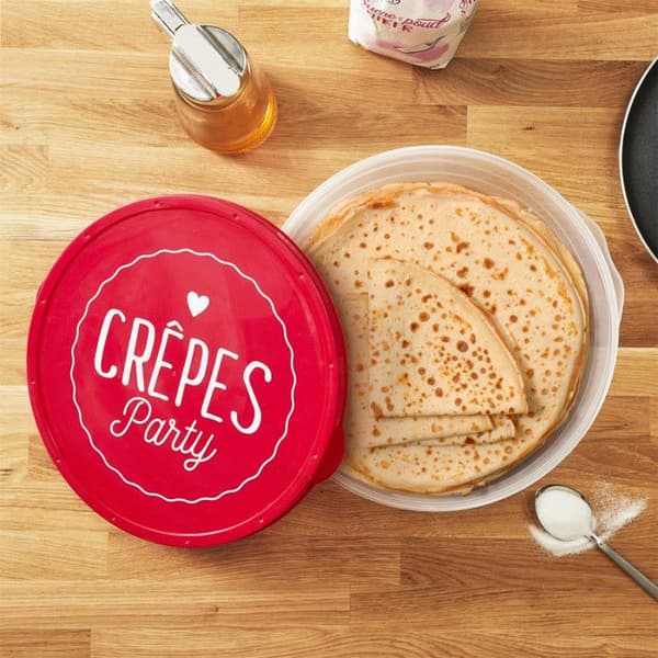 Förvaringslåda "Crêpes" 28cm Röd
