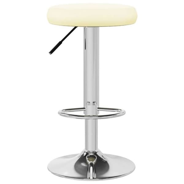 vidaXL Barstolar set om 2 crème konstläder 333101