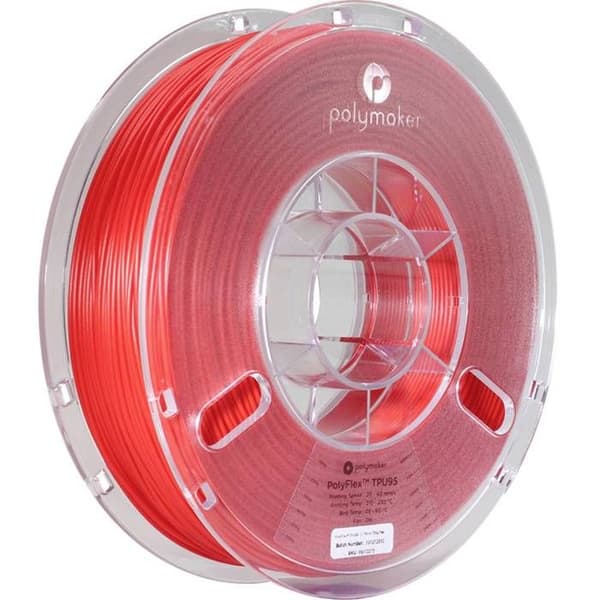 Polymaker PD01003 PolyFlex TPU-95A Flexibel TPU-filament 1,75 mm 750 g röd 1 st.