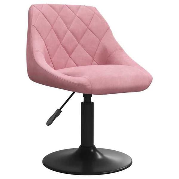 vidaXL Snurrande matstolar set om 2 Rosa Sammet 335332