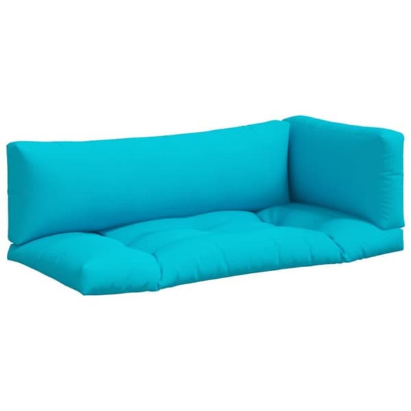 Pallkuddar set om 3 turkos Oxford tyg