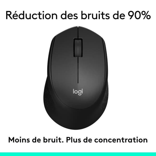 Mus - Trådlös - Logitech - M330 Silent Plus - Svart - Tyst