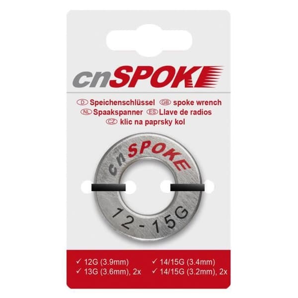 cnSPOKE Ekernyckel - Nippelnyckel - 3,2 / 3,4 / 3,6 / 3,9 mm stål