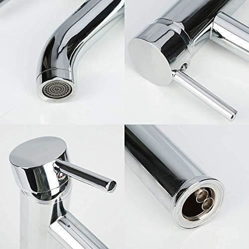 Kran - GAVAER - Handfat - Förkromad mässing - Keramisk ventil - Elegant design