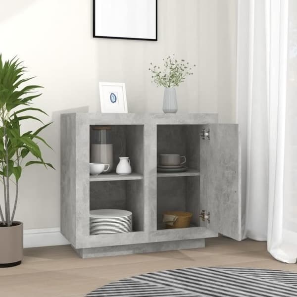 vidaXL Buffé Grå betong 80x40x75 cm 811830