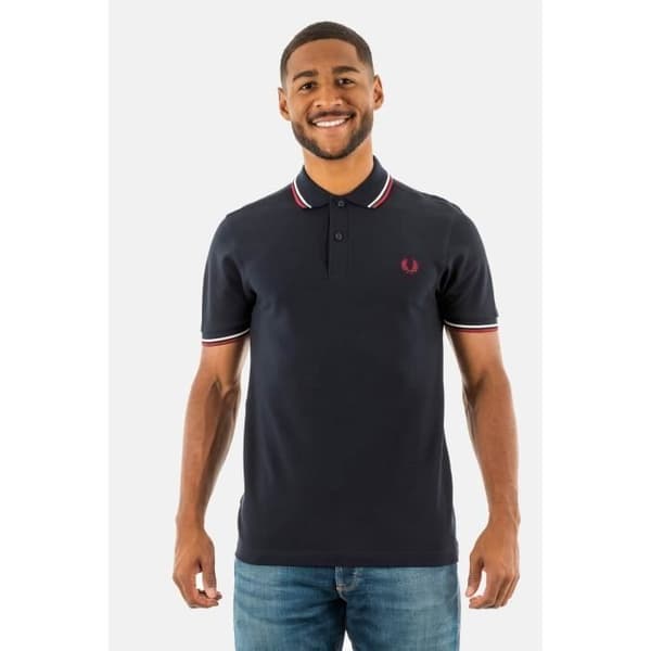 Polo Fred Perry MM3600 T55 - Blå - Herr - Slim - Korta ärmar