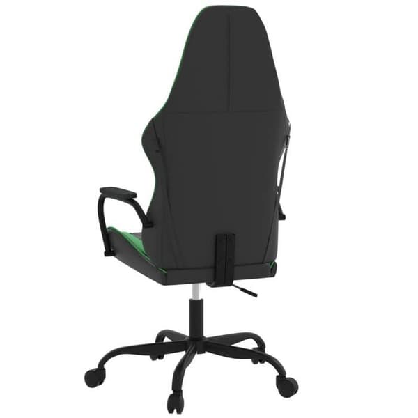 vidaXL Spelstol Svart och grön Konstläder 3143778
