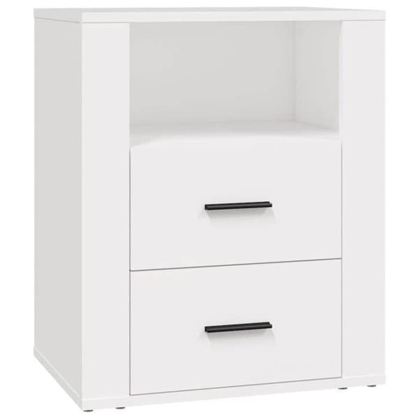 vidaXL Sängbord Vit 50x36x60 cm Konstruerat trä 816728