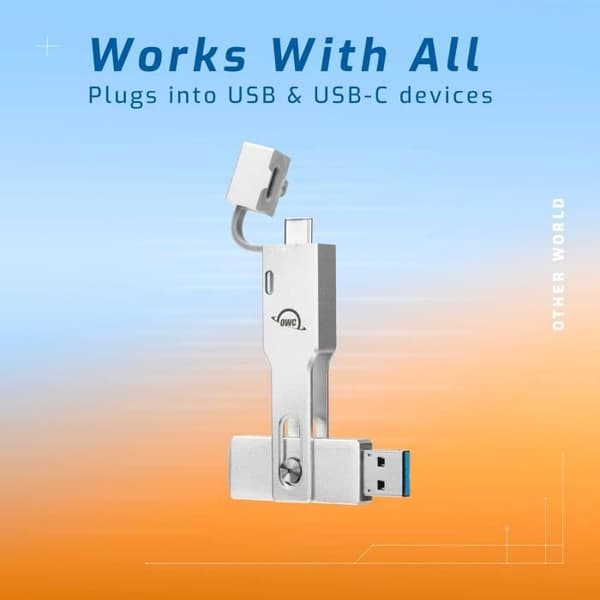 Extern SSD-hårddisk - OWC - Envoy Pro Mini - 500 Go - USB-C & USB-A - NVMe 10Gb/s