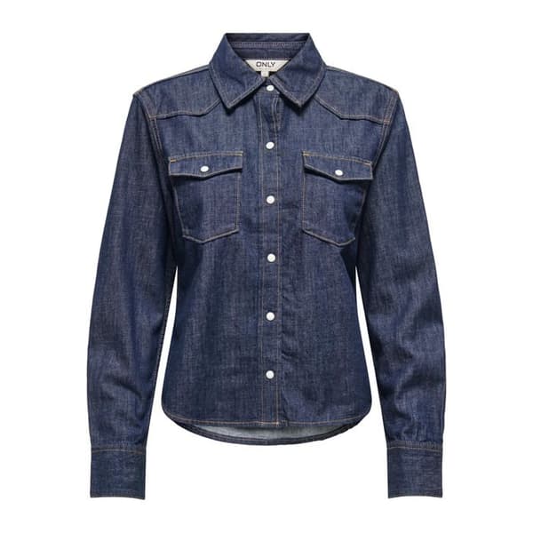 Kvinnors skjorta Only Charlize - mörkblå denim