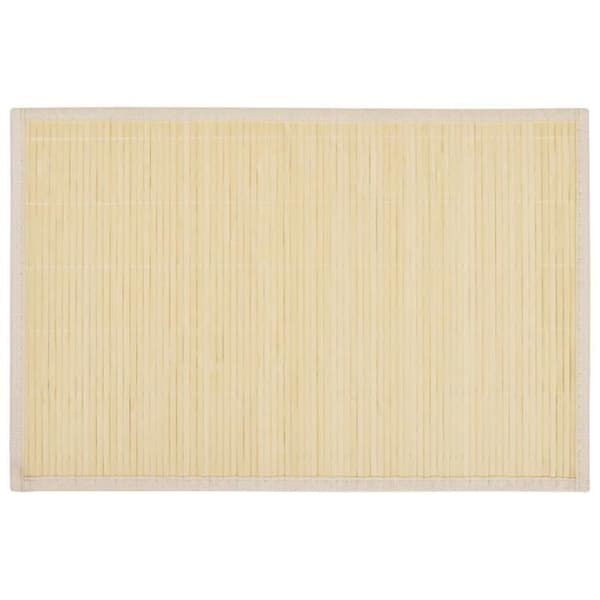 6 Bambu bordstabletter 30 x 45 cm Nature