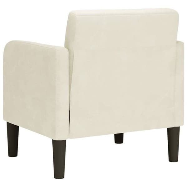 Fauteuil med armstöd crème 54 cm sammet
