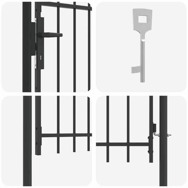 Portillon - VIDAXL - Grind - Grå - Pulverlackerad stål - 103 x 175 cm