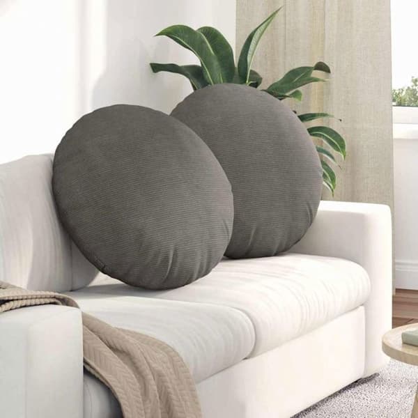 Coussin Vidaxl Sittkuddar 2 st Ljusgrå Ø 60 cm